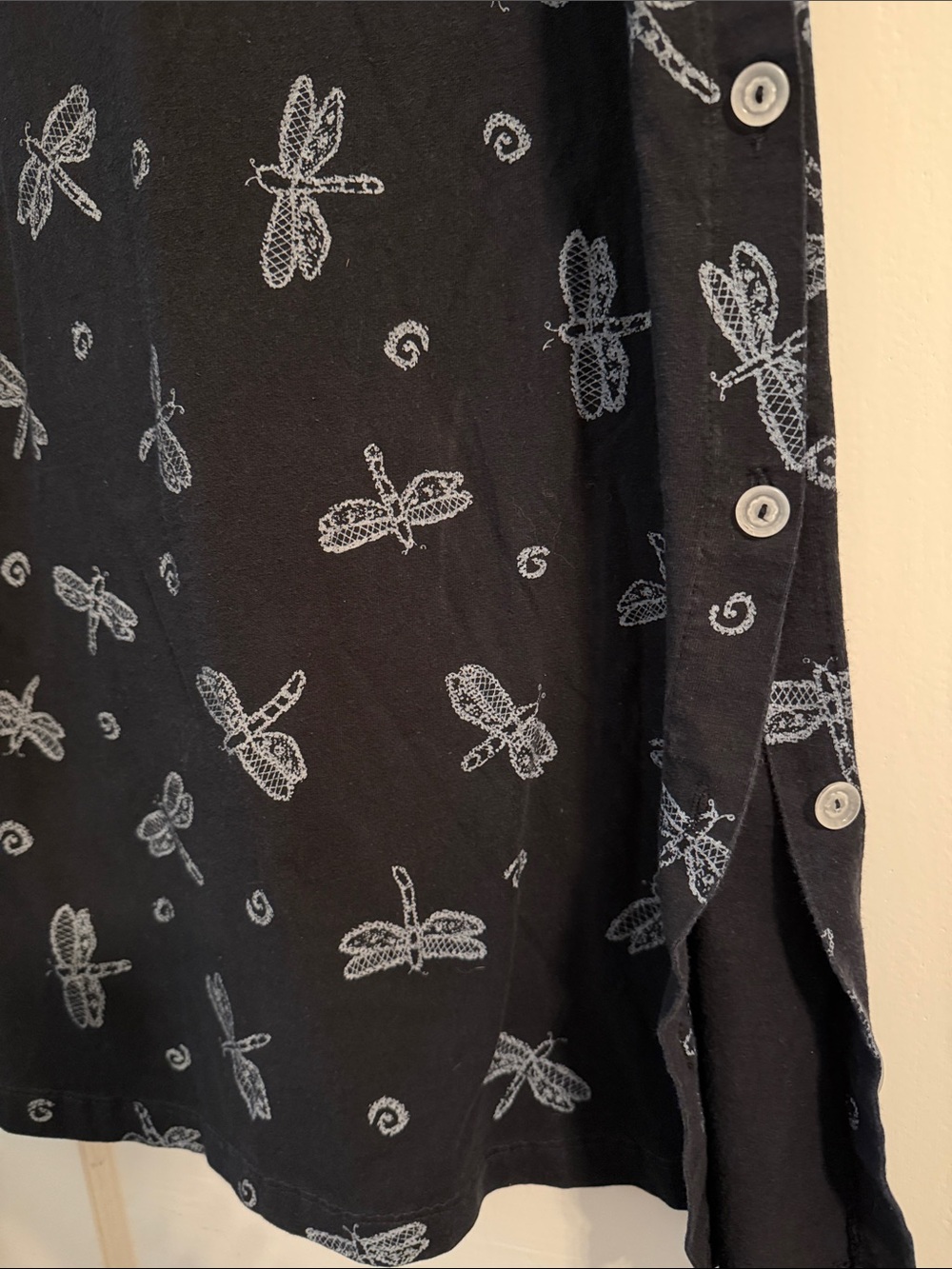 Fresh Produce Dragonflies Midi/Maxi Dress, 100% Cotton, Sleeveless, Button Side - Picture 7 of 10